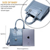 Crocodile Pattern Woven Handbag Women Leather Handbags - Myluvfit