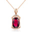 18K Rose Gold-plated Jewelry With Artificial Red Tourmaline - Myluvfit