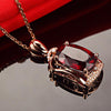 18K Rose Gold-plated Jewelry With Artificial Red Tourmaline - Myluvfit