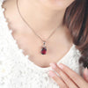18K Rose Gold-plated Jewelry With Artificial Red Tourmaline - Myluvfit