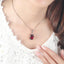 18K Rose Gold-plated Jewelry With Artificial Red Tourmaline - Myluvfit