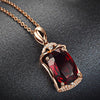 18K Rose Gold-plated Jewelry With Artificial Red Tourmaline - Myluvfit