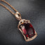 18K Rose Gold-plated Jewelry With Artificial Red Tourmaline - Myluvfit