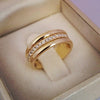 Stunning European & American Style Golden Ring Jewelry - Copper Plated Fashion Ring - Myluvfit