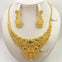Radiant Gold Jewelry Set: Unforgettable African Wedding Gift – Necklace & Earrings