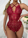 Red Lingerie Lace Pajamas Lingerie One-piece Lingerie Net Lingerie - Myluvfit