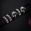 Diamond Set Ring Star Moon Crystal Ring - Myluvfit