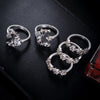 Diamond Set Ring Star Moon Crystal Ring - Myluvfit
