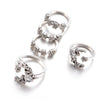 Diamond Set Ring Star Moon Crystal Ring - Myluvfit