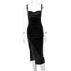 Women's Winter Fashion Sexy Slim Slit Suspender Dress - Myluvfit