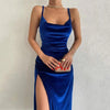 Women's Winter Fashion Sexy Slim Slit Suspender Dress - Myluvfit