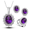 Crystal Necklace Earrings Ring Jewelry Set - Myluvfit