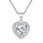 Sparkling Love: White Diamond Moissanite Heart Pendant Necklace – The Perfect Gift for Your Girlfriend! 💖