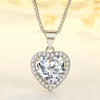 White Diamond Moissanite Heart Pendant Necklace - Perfect Gift for Girlfriend! - Myluvfit