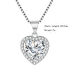 White Diamond Moissanite Heart Pendant Necklace - Perfect Gift for Girlfriend! - Myluvfit