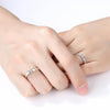 Stylish Couple electroplated Silver Rings for Him and Her: Get Your Perfect Pair Now! - Myluvfit
