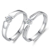Stylish Couple electroplated Silver Rings for Him and Her: Get Your Perfect Pair Now! - Myluvfit