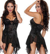 Black ladies mesh nightdress - Myluvfit