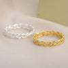 Gold Color Stainless Steel Twist Hollow Simple Rings for Women and Girls - Fashion Jewelry - Myluvfit