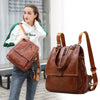 Multifunctional Backpack Textured Leather Cowhide Handbag New Fashion Cover Bag Women - Myluvfit