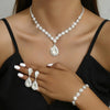 Jewelry Suit Necklace Ear Stud Bracelet Three-piece Set - Myluvfit