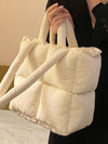High-grade Diamond Soft Cotton Filled Large Capacity Handbag For Women - Myluvfit