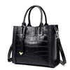 Crocodile Pattern Woven Handbag Women Leather Handbags - Myluvfit