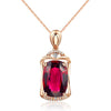18K Rose Gold-plated Jewelry With Artificial Red Tourmaline - Myluvfit