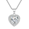 White Diamond Moissanite Heart Pendant Necklace - Perfect Gift for Girlfriend! - Myluvfit