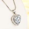 White Diamond Moissanite Heart Pendant Necklace - Perfect Gift for Girlfriend! - Myluvfit