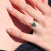 2pcs Green Moss Stone Agate Rings - Fashion Jewelry for Women - Myluvfit